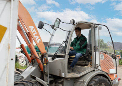 Mitarbeiter im Fahrzeug