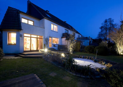Beleuchteter Privatgarten