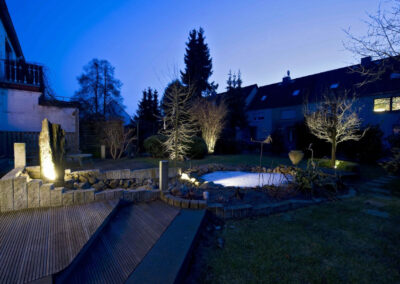 Beleuchteter Privatgarten