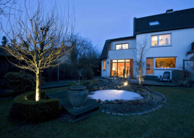 Beleuchteter Privatgarten